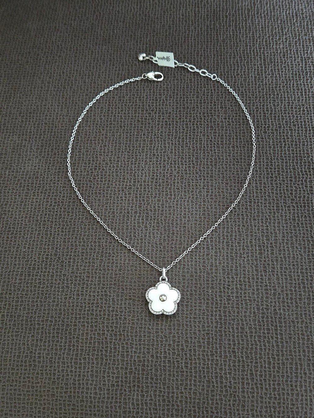 Brighton "Dazzling Love"♥️ White Flower🌸 Pendant Necklace - NWT